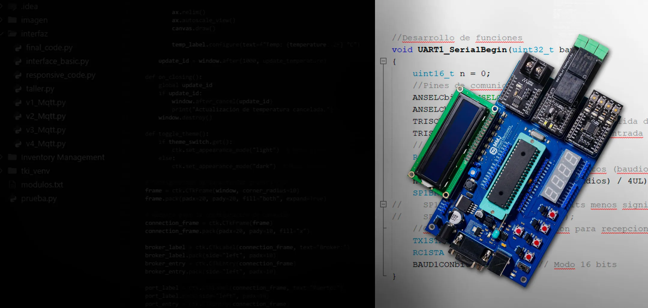 Imagen de fondo de alguien programando
